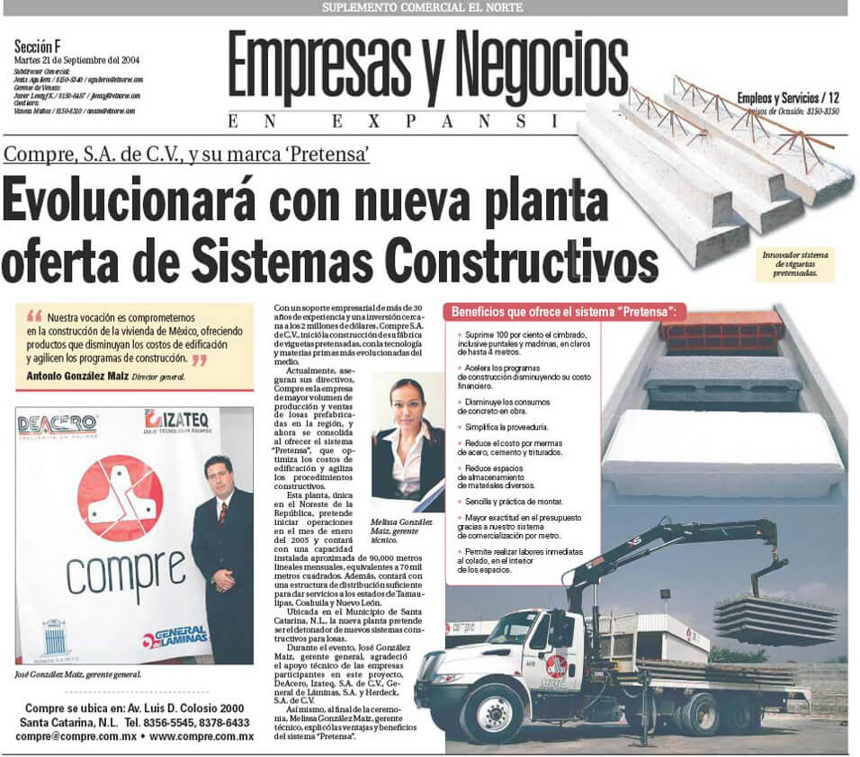 Evolucionará con nueva planta oferta de sistemas constructivos