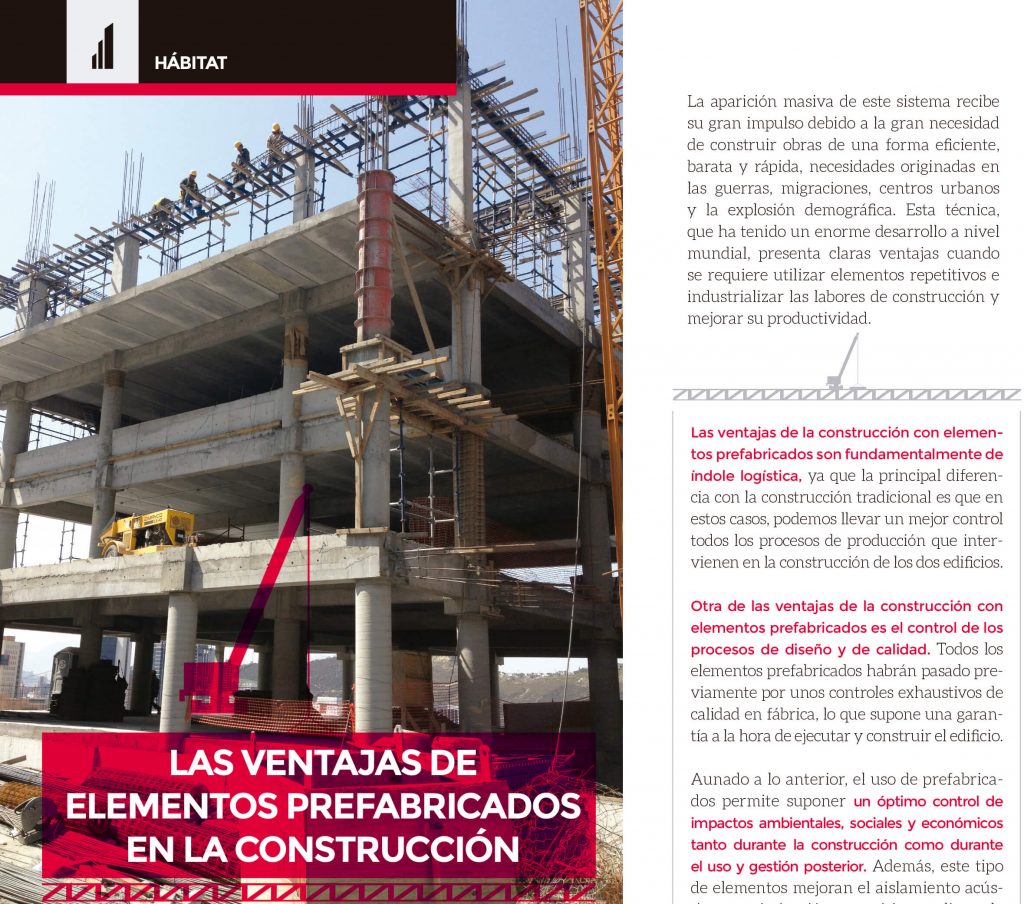 Las ventajas de elementos prefabricados  en la construcción